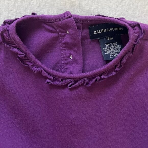 Ralph Lauren Purple Ruffle Baby Dress, 2-Piece Set – new with tags - Picture 10 of 10